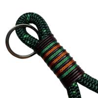Schlüsselanhänger, Segeltau, dunkelgrün, grün, orange, mit Leder von AlsterStruppi Bild 4