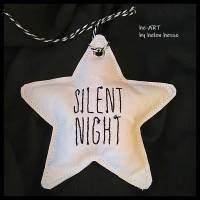 Deko-Weihnachtsstern "Silent Night" - aus Vintage-Baumwollstoff 60er Jahre - von he-ART by helen Bild 2
