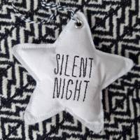 Deko-Weihnachtsstern "Silent Night" - aus Vintage-Baumwollstoff 60er Jahre - von he-ART by helen Bild 6