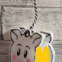 *  Glücks- Schweinchen  * Glücksbringer - ITH Stickdatei 10 x 10, für Silvester, Geburtstag oder zu jedem anderen Anlass Bild 3