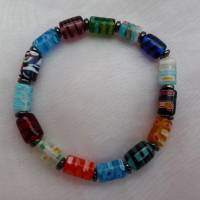 Armband *Multicolor*  aus Zylinder-Glasperlen bunt Bild 1