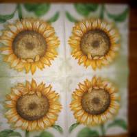 1 einzelne Serviette - Sonnenblumen zum Basteln 33x33cm (65) Bild 1