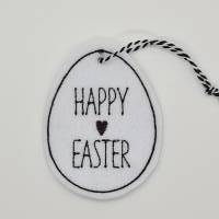 Deko-Anhänger Ei aus Filz "Happy Easter" Bild 1