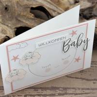 Glückwunschkarte zur Geburt für ein Mädchen, Babykarte, Karte zur Taufe Bild 2