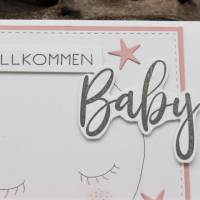 Glückwunschkarte zur Geburt für ein Mädchen, Babykarte, Karte zur Taufe Bild 4