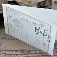 Glückwunschkarte zur Geburt für ein Mädchen, Babykarte, Karte zur Taufe Bild 6