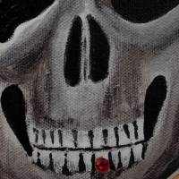 Acrylbild STEAMPUNK GRANDPA Acrylmalerei Totenkopf abstrakte Malerei Wanddekoration Kunst direkt vom Künstler Geschenk Bild 5