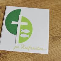 Glückwunschkarte, Einladung zu Konfirmation und Kommunion "Christliche Symbole" aus der Manufaktur Karla Bild 7