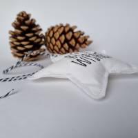 Deko-Weihnachtsstern "Best Wishes" - aus Vintage-Baumwollstoff 60er Jahre - von he-ART by helen Bild 5