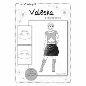 Valeska - Folklore Rock - Papierschnittmuster - farbenmix - Damenschnittmuster Bild 1