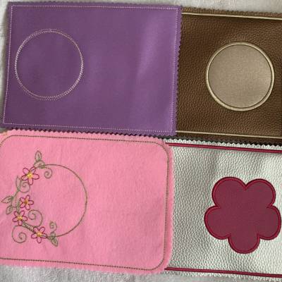 Stickdatei Mug Rug Blanko / Untersetzer Kaffee, Tee Kakao  Maschinenstickerei Set 654