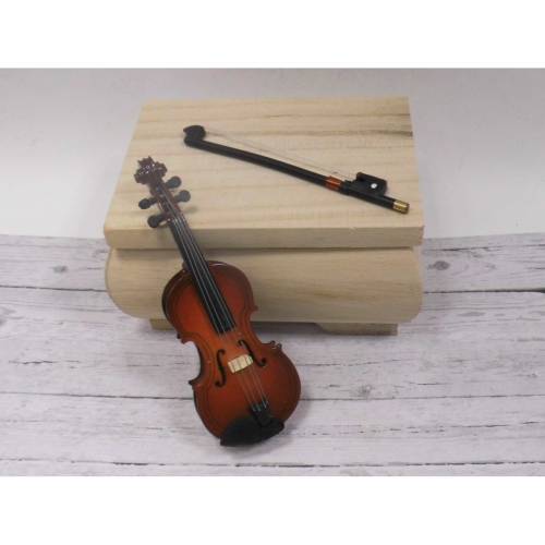 Miniatur Geige / Violine  zur  Dekoration oder zum Basteln für den Feengarten