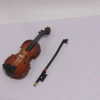 Miniatur Geige / Violine  zur  Dekoration oder zum Basteln für den Feengarten Bild 2