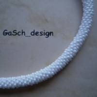Häkelarmband, gehäkeltes Perlenarmband * Schneeweißchen Bild 2
