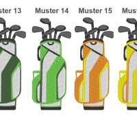 Golfhandtuch Golfschläger mit Name oder Initialen Bild 8