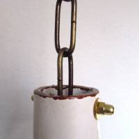 Lampenschirm mit Kettenaufhängung und Baldachin Keramik Vintagestil Wohnungsdekoration Bild 4