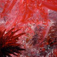 Acrylbild IM ROTEN FARNWALD Acrylmalerei Gemälde Wanddeko abstrakte Kunst Malerei abstraktes Bild rotes Gemälde Bild 4