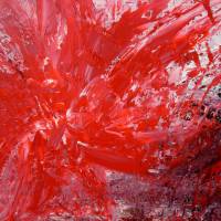 Acrylbild IM ROTEN FARNWALD Acrylmalerei Gemälde Wanddeko abstrakte Kunst Malerei abstraktes Bild rotes Gemälde Bild 5