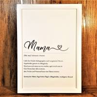 Geschenk zum Muttertag personalisiert, Poster Mama Definition, Lieblingsmama Deko, Bild beste Mami, Muttertagsgeschenk Bild 1