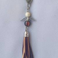 Schlüsselanhänger / Taschenanhänger mit Schutzengel in Braun Bild 2