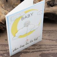Glückwunschkarte zur Geburt für einen kleinen Jungen, Babykarte, Karte zur Taufe Bild 4