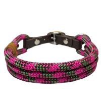 Hundehalsband, verstellbar, ab 20 cm, braun, oliv, pink, rosa Bild 2