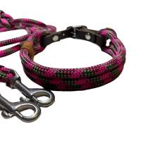 Hundehalsband, verstellbar, ab 20 cm, braun, oliv, pink, rosa Bild 4