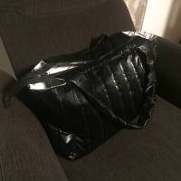 Stepptasche Pillow Bag Schultertasche Henkeltasche Kissentasche Quilted Bag schwarz *Einzelstück* Bild 4