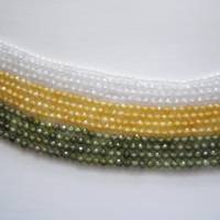 Zirkonia Perlen 3 mm 3 Farben zur Auswahl (weiß, gelb, oliv) ein Strang Bild 2