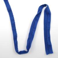 Schrägband elastisch, 12mm, vorgefalzt, Gummi, Elastic, nähen, Meterware, 1meter, kobaltblau Bild 2