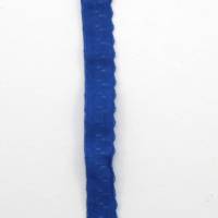 Schrägband elastisch, 12mm, vorgefalzt, Gummi, Elastic, nähen, Meterware, 1meter, kobaltblau Bild 3