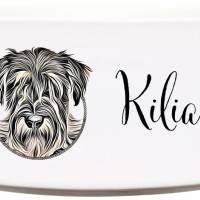 Keramik Futternapf SCHNAUZER ︎ personalisiert ︎ Hundenapf mit Name Bild 1