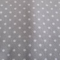  Baumwolljersey Verena Punkte Tupfen 3 mm grau - weiß Oeko-Tex Standard 100(1m/13,-€) Bild 1