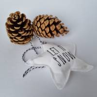 Deko-Weihnachtsstern "Let it snow" - aus Vintage-Baumwollstoff 60er Jahre - von he-ART by helen Bild 4