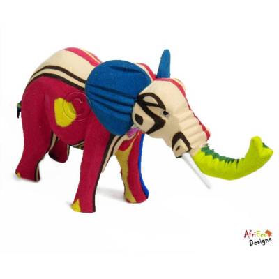 Skulptur Elefant klein aus Flip Flops