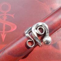 Besteckschmuck Ring  *Pearl* Ring mit Perle aus einer Bowlen-Gabel Größe 56 Bild 1