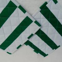 grün weiße Topflappen ,  gesteppte Topflappen Bild 9