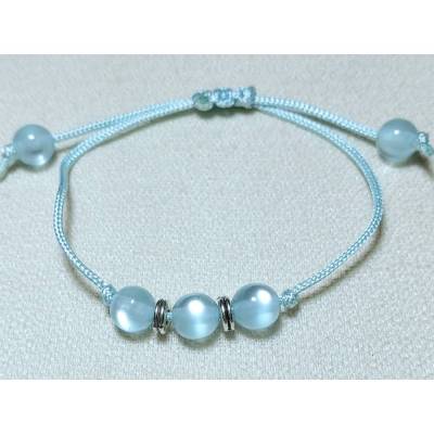 Perlen Armband in Hellblau