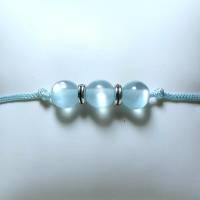 Perlen Armband in Hellblau Bild 2