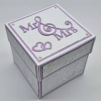 Explosionsbox, Geldgeschenk zur Hochzeit personalisiert mit Geheimfach Bild 2
