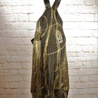 True Vintage 90er Jahre langes Latzkleid Magma Größe 36 38 Dunkelgrün Khaki Crazy Ausbrenner Hippie Kleid Bild 3