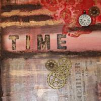 Acrylbild TIME Collage auf einem Keilrahmen Viktorianisch Steampunk Industrial Gothic Vintage Stil Bild 4