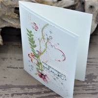 Grußkarte mit Blütenmotiv, Glückwunschkarte, Liebe Grüße Bild 4