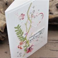 Grußkarte mit Blütenmotiv, Glückwunschkarte, Liebe Grüße Bild 5
