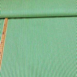 Baumwollstoff - Ringel - Streifen - 8,00 EUR/m - 100% Baumwolle - weiß/grün Bild 3