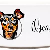 Keramik Futternapf ZWERGPINSCHER ︎ personalisiert ︎ Hundenapf mit Name Bild 1