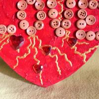 Herzbild LOVE Valentinstag Geschenk  zu Muttertag Acrylbild Collage Bild auf Keilrahmen Herz Liebeserklärung Bild 3