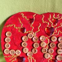 Herzbild LOVE Valentinstag Geschenk  zu Muttertag Acrylbild Collage Bild auf Keilrahmen Herz Liebeserklärung Bild 5