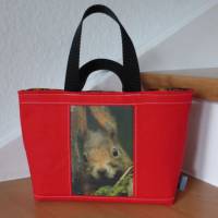 Kindergartentasche 'Eichifred' in Rot, Tasche mit Eichhörnchen, echte Fotografie, individualisierbar Bild 2