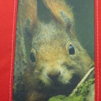 Kindergartentasche 'Eichifred' in Rot, Tasche mit Eichhörnchen, echte Fotografie, individualisierbar Bild 3